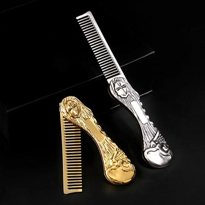 Professional Salon Beard Comb Zinc Alloy Mustache Comb