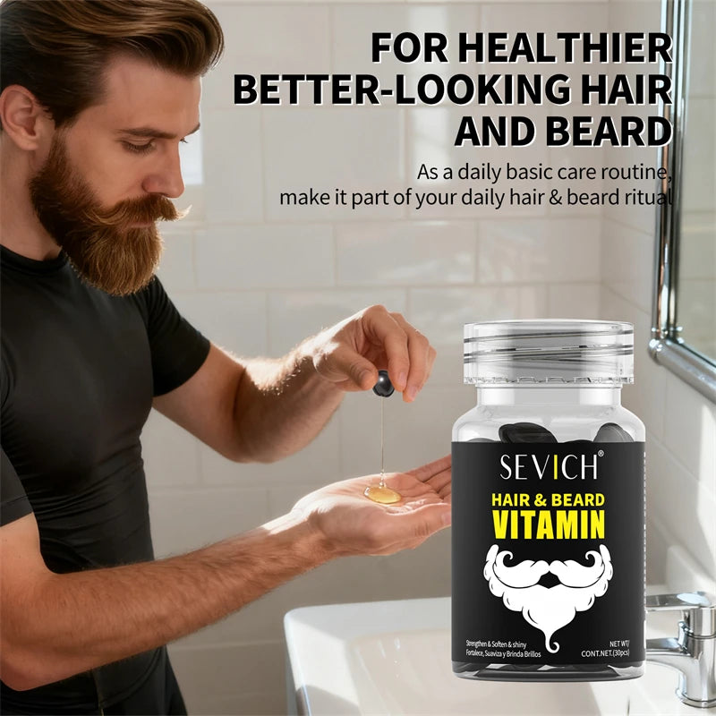 Hair Care Vitamin Capsules Beard Growth Serum Spray Oil