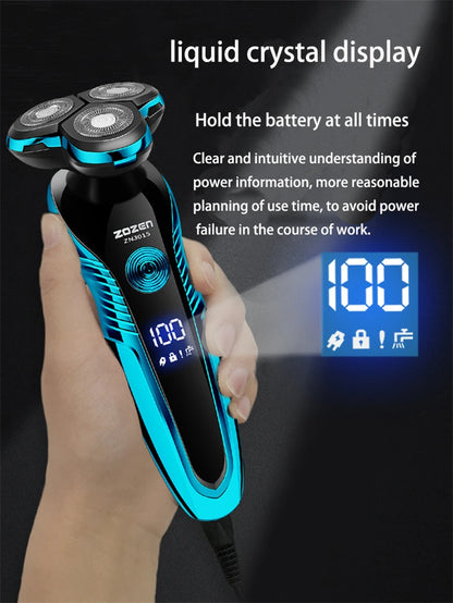 ZOZEN Electric Razor Electric Shaver Washable Rechargeable Clipper