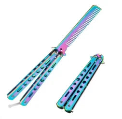 Stainless Steel Butterfly Comb Foldable Beard Moustache