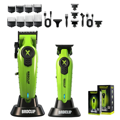 New White Professional FA1C-T-609 Barber Hair Clipper Set