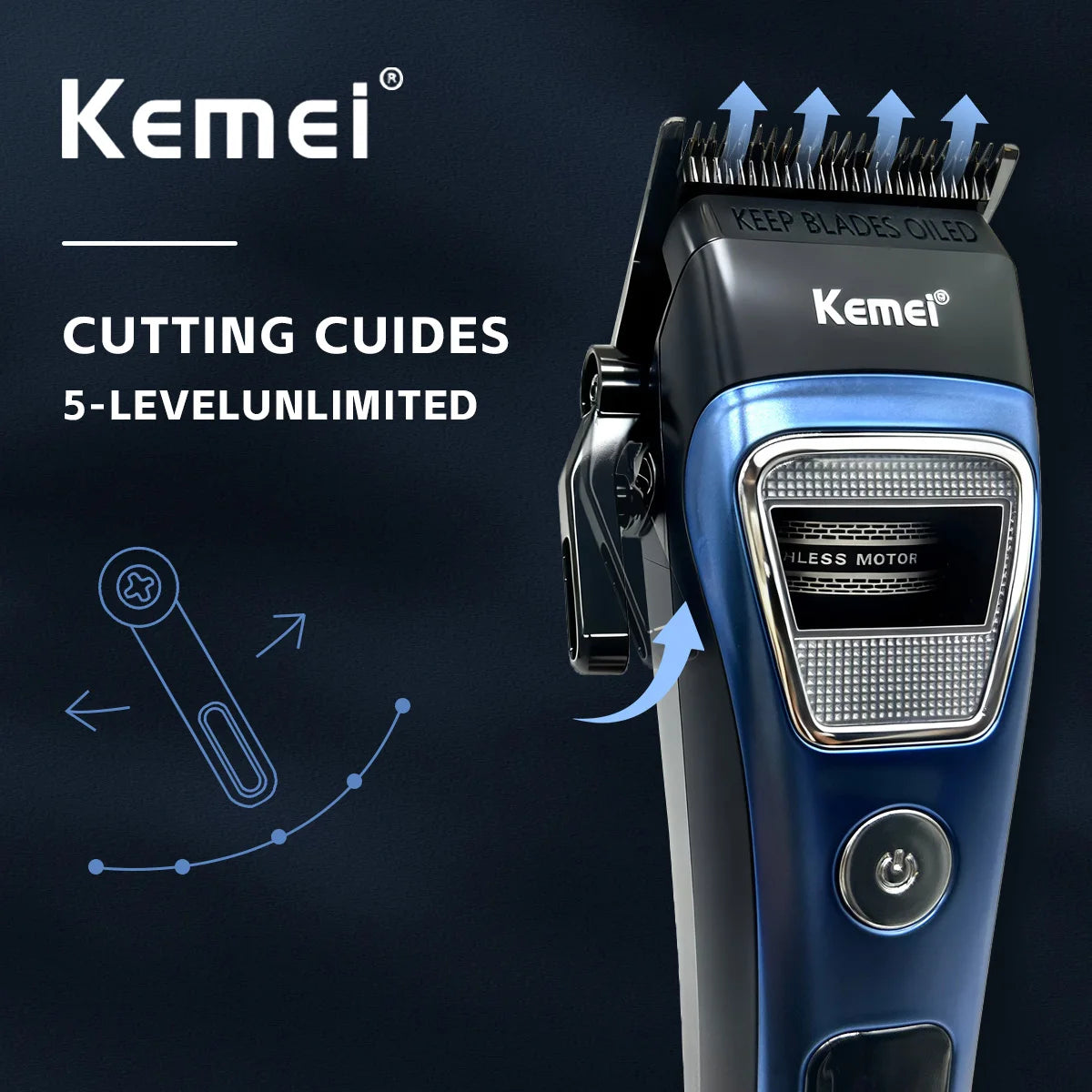 Kemei Clippers Professional Hair Clippers Haircut KM-1911