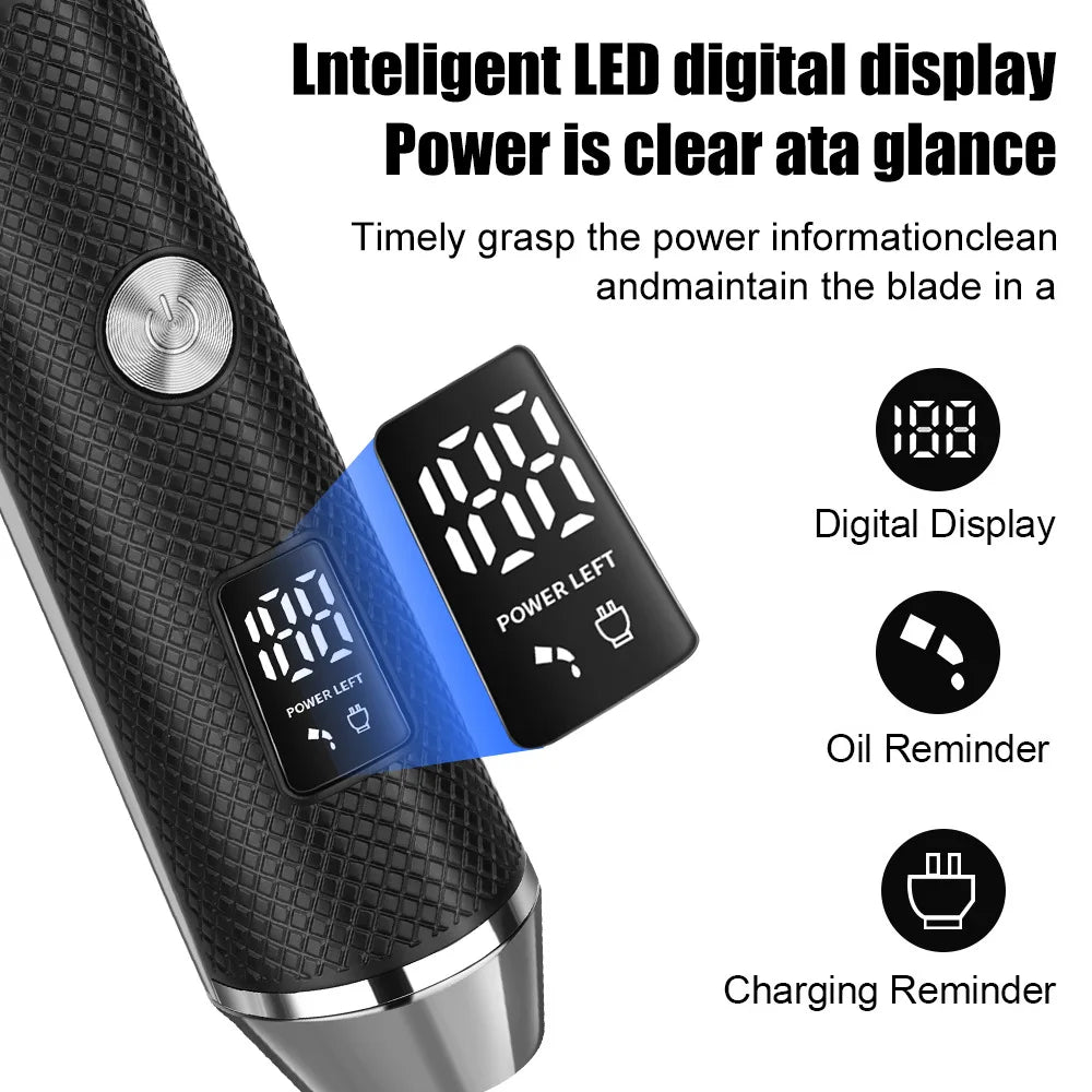 HIENA Hair Clipper For Men Professional Cordless Electric Beard Trimmer