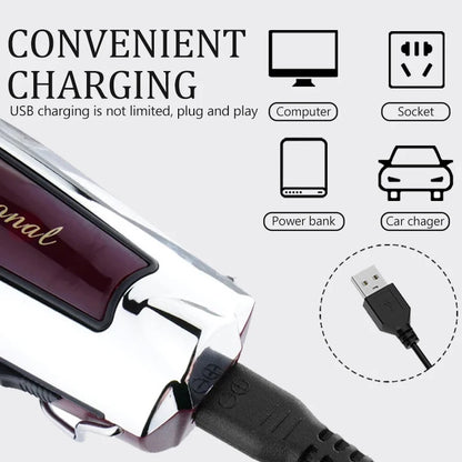 Rechargeable cordless hair trimmer for men grooming