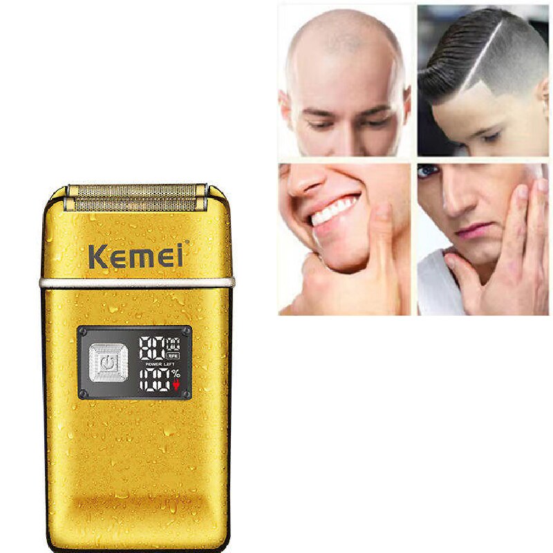 Original Kemei Metal 2-Speed Electric Shaver For Hair Beard Rechargeable Razor