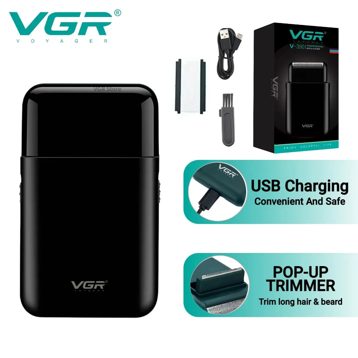 VGR Electric Shaver Professional Beard Trimmer Razor