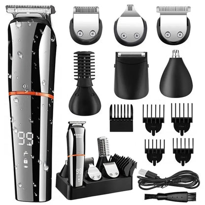 All In One Beard Hair Trimmer For Men Grooming Kit