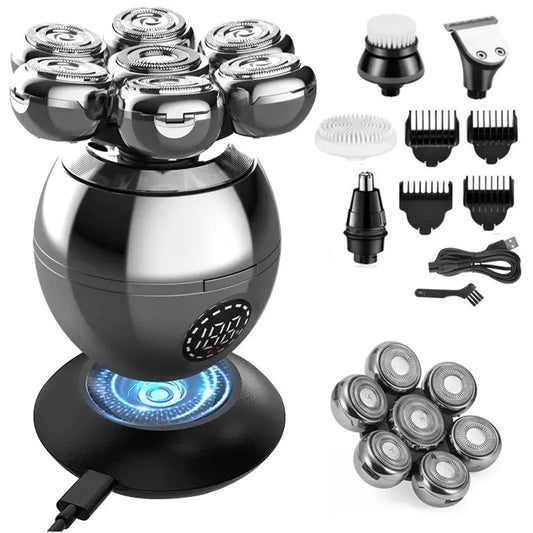 Pro Wet Dry Electric Shaver For Men Beard Hair Trimmer LCD Display