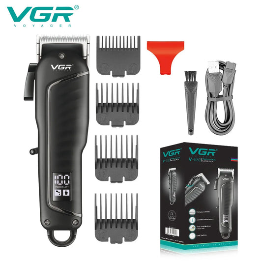 VGR Rechargeable Hair Clipper Barber Beard Hair Cutting Hair Trimmer