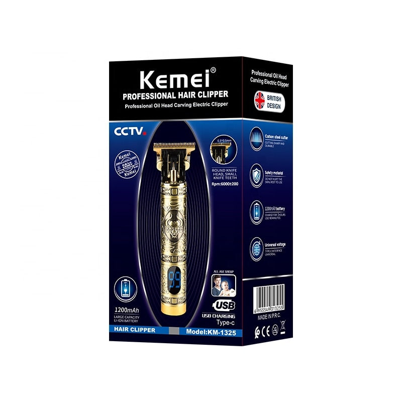 Original Kemei Metal Housing Hair Trimmer For Men Professional Lithium