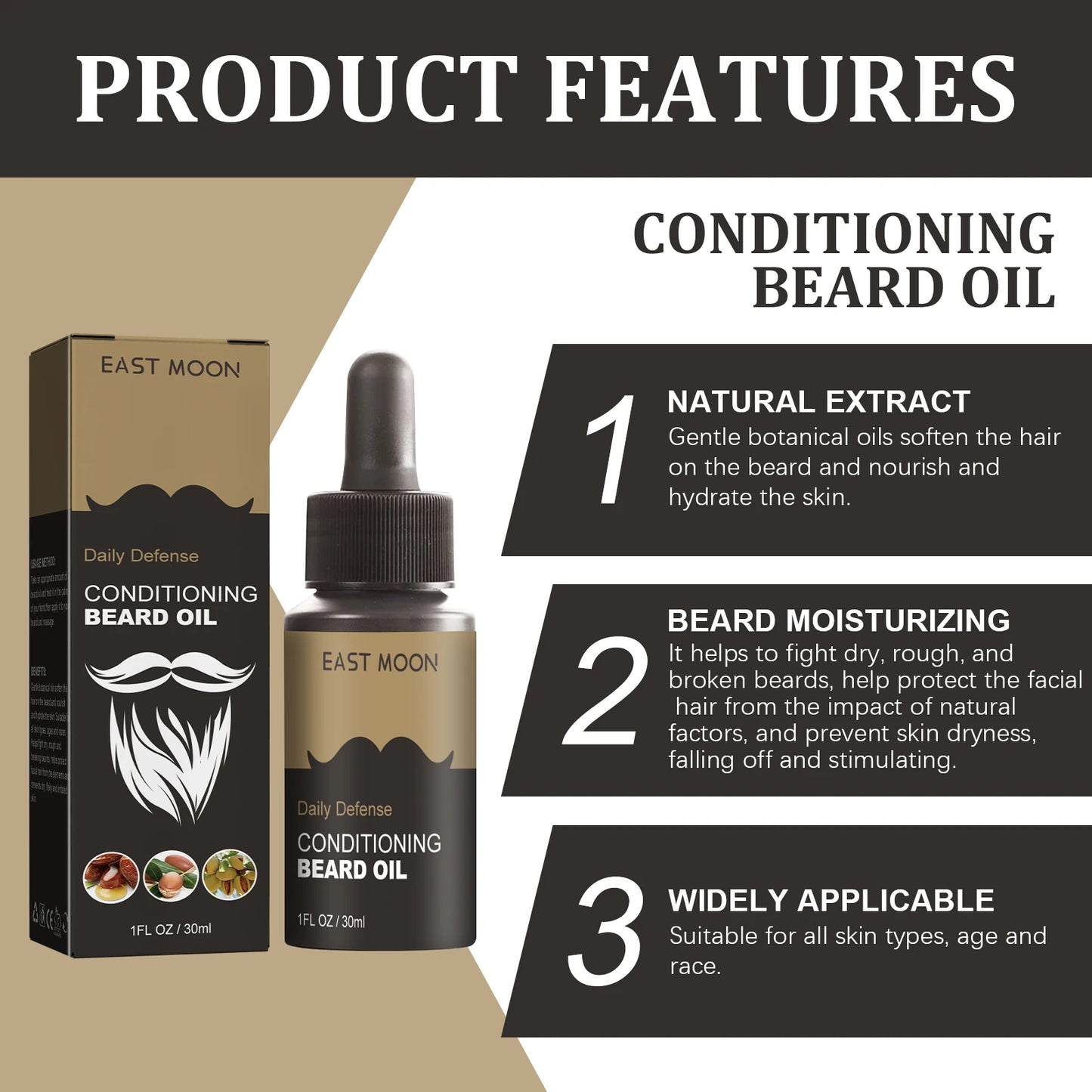 30ml Beard Growth Oil Serum For Men Beard Growth