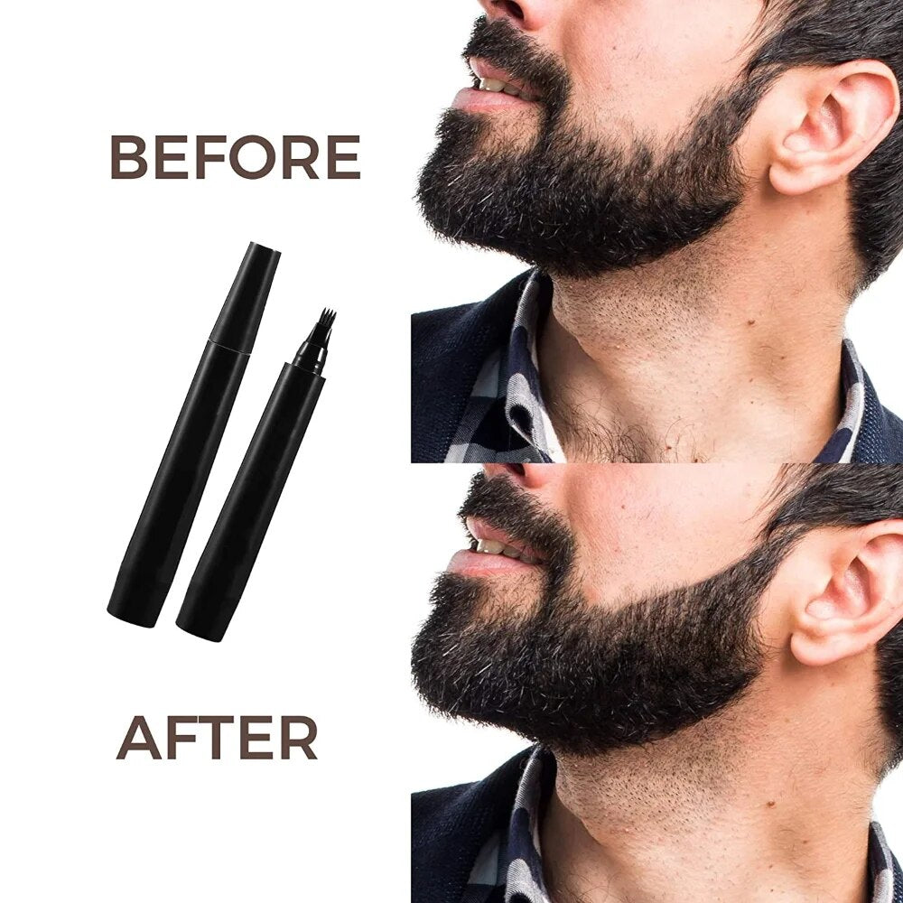 Beard Pen Beard Filler Pencil And Brush Beard Enhancer Lasting Repair