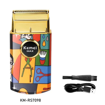 Kemei KM-RS7098 Titanium Double Foil Reciprocating Shaver