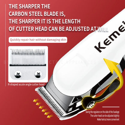 Kemei professional hair clipper adjustable hair trimmer