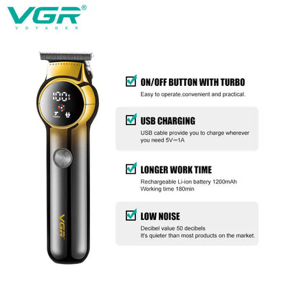 Original VGR Professional Hair Trimmer For Men Adjustable Clipper