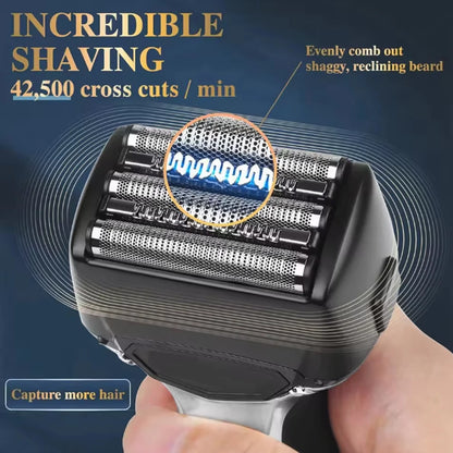 Kemei 5-Blades Beard Electric Shaver Face Wet Dry