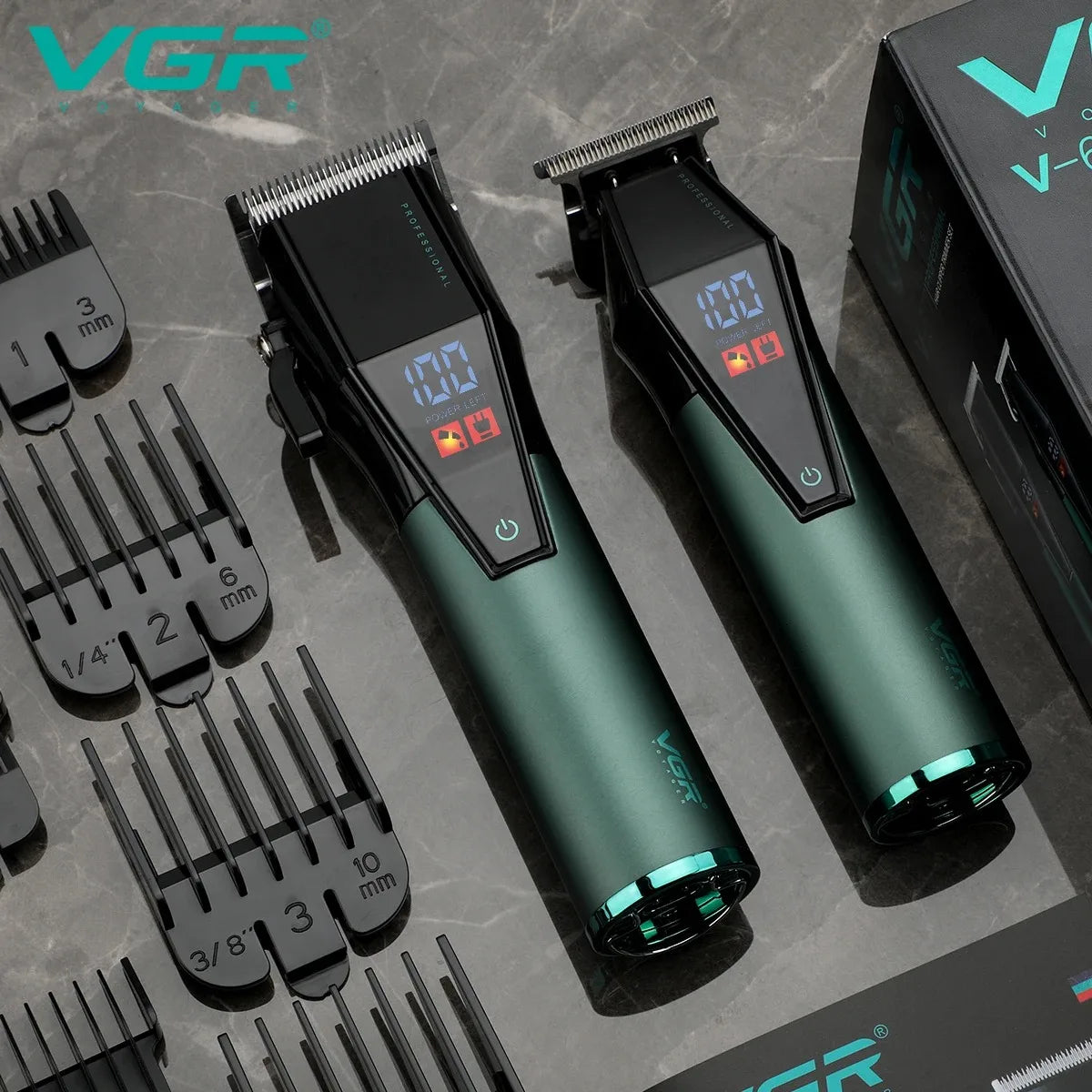 VGR Hair Trimmer Professional Clipper Barber Adjustable Haircut V-677