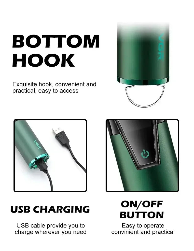 VGR Hair Trimmer Electric Barber Clippers Cordless V-677