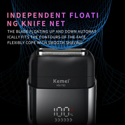 KEMEI km-t82 Usb Reciprocating Electric Shaver Washable Digital Display