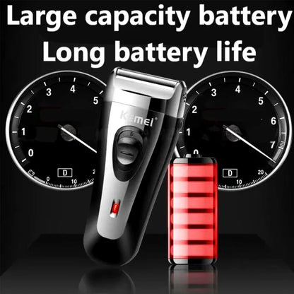 Kemei Reciprocating Electric Shaver For Men Cordless Razor