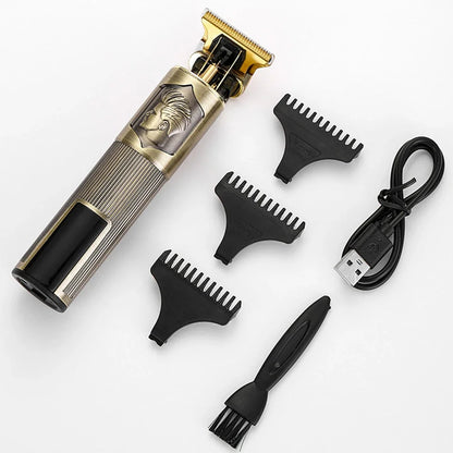 USB Charging Vintage Hair Clipper Electric Hair Trimmer Portable Shaver