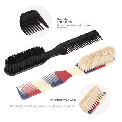 Double-sided Comb Printed Pattern Beard Moustache Comb