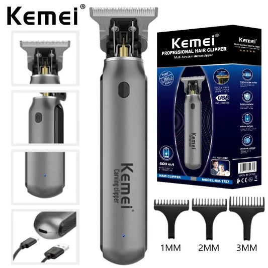 kemei hair trimmer KM-1757 cordless rechargeable hair clipper