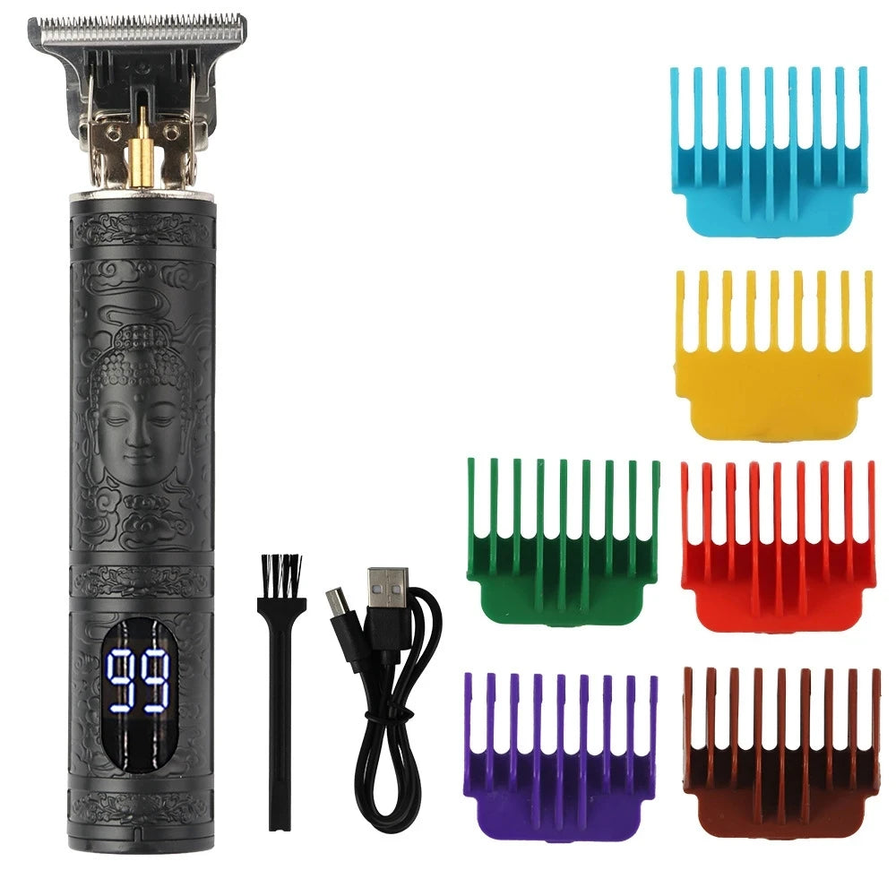 T9 LCD Electric Hairdresser Oil Shaving Head Electric Clipper