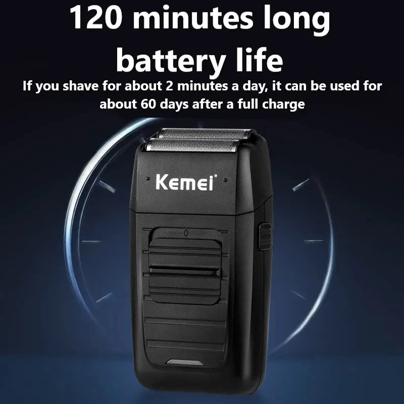 Kemei-1102 Rechargeable Cordless Shaver For Men Beard Shaver