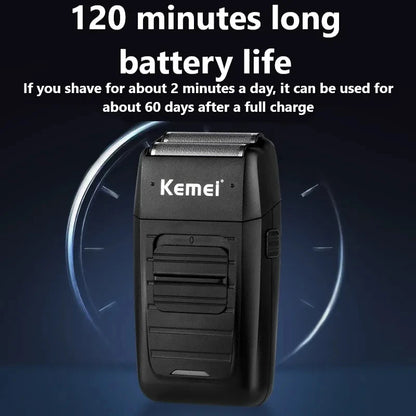 Kemei-1102 Rechargeable Cordless Shaver For Men Beard Shaver