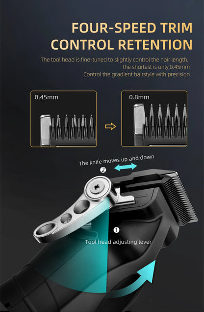 Kemei Men's Electric Hair Clipper USB Rechargeable KM-2296