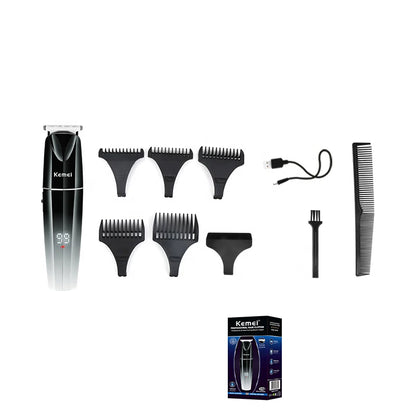 Kemei Cordless Hair Trimmer Professional Ceramic T Blade Clipper