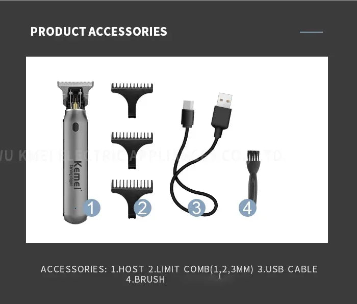 Kemei Hair Liners Clippers Men Beard Trimmer T-Blade