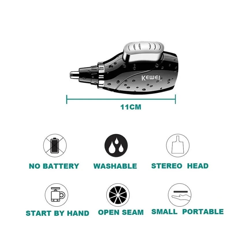 Kemei  Ear nose hair trimmer device hand-operated KM-664