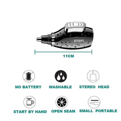 Kemei  Ear nose hair trimmer device hand-operated KM-664