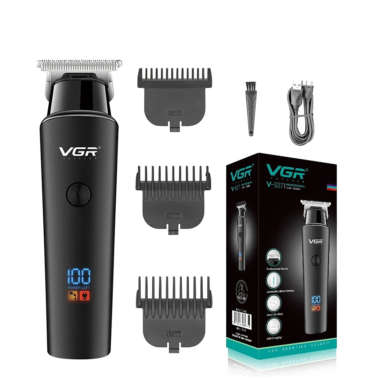 VGR Hair Trimmer Professional Hair Clipper Cordless Hair Cutting
