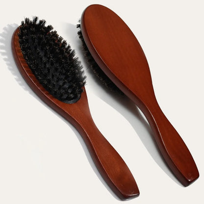 New Arrival Hair Brush Wood Handle Boar Bristle