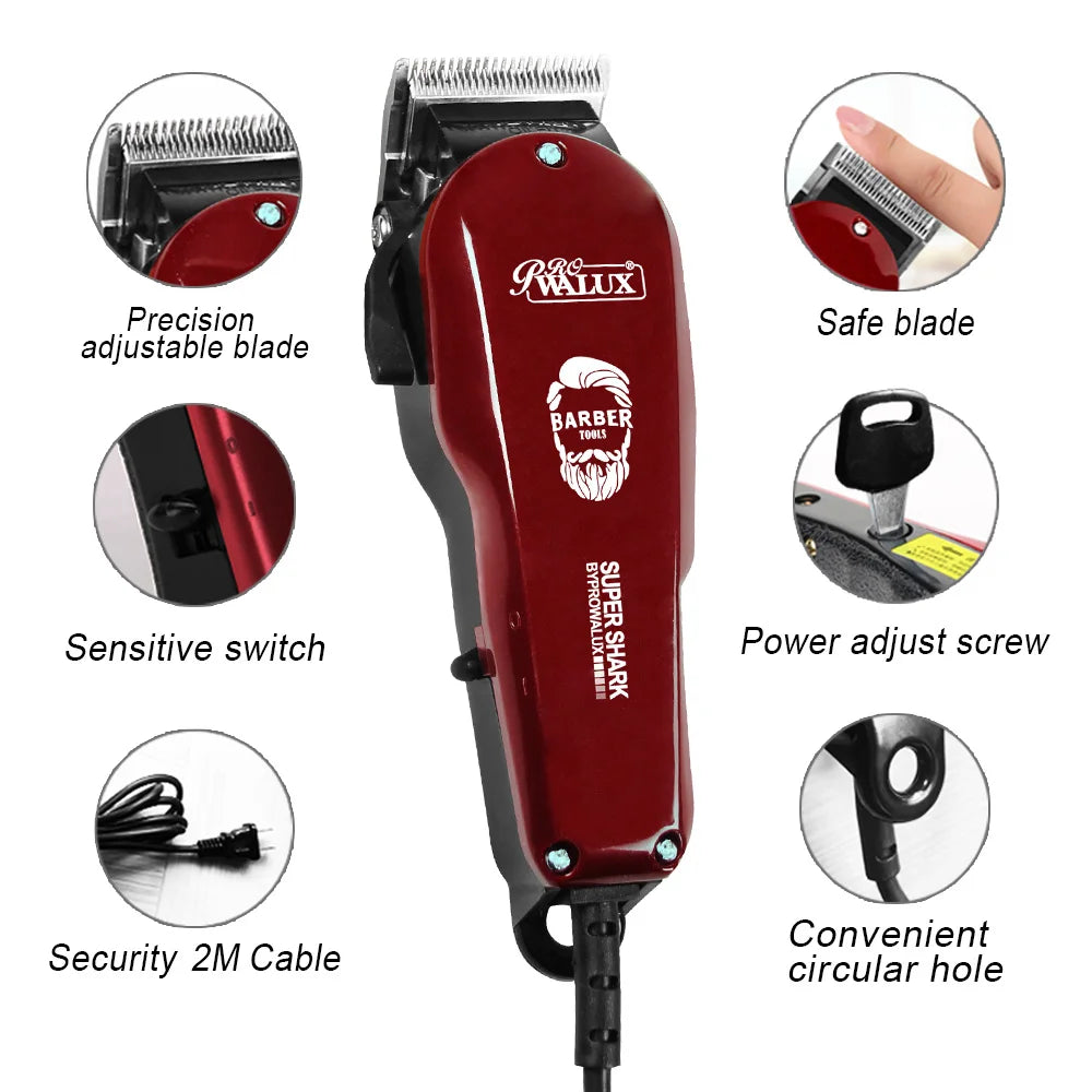 WALUX Professional AC220-240V Hair Clipper 10W Powerful Trimmer
