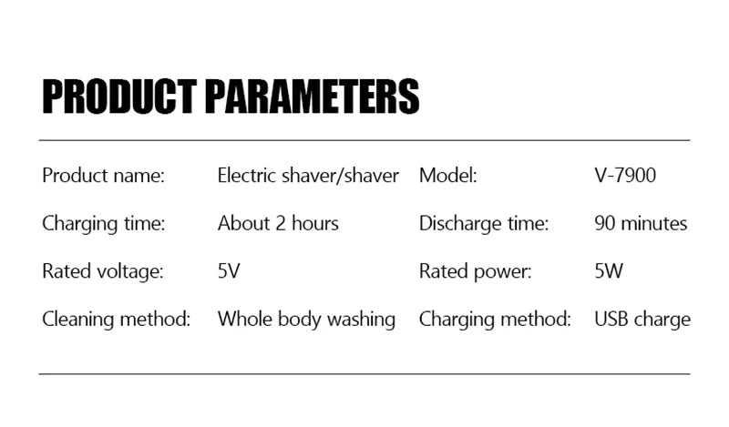 5 In 1 Electric Shaver For Men Bald Head Hair Clipper Razor
