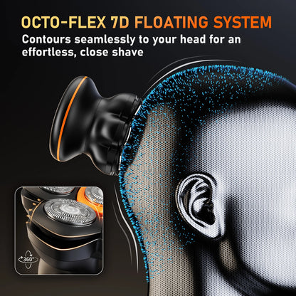 7D Head Shavers for Bald Men Wet/Dry Electric Shaver