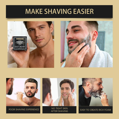 Agarwood Scent Shaving Soap Rich Foam Soothe Shaving