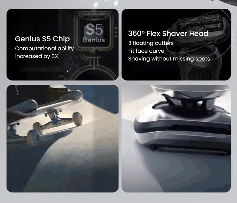 Braun 7 Series Pro Shaver 72-G1200s AUTO Mode Intelligent Shaving