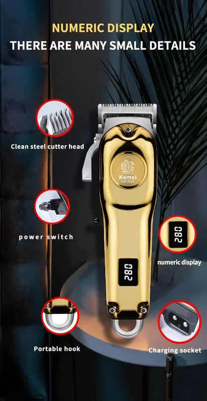 Kemei KM-2628 KM-678 KM-2024 USB Rechargeable Hair Clipper