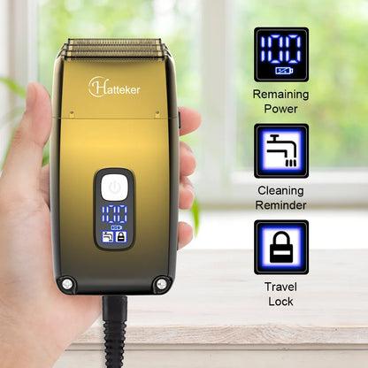 Cordless Hair Shaving Razors for Man Waterproof Beard Trimmer