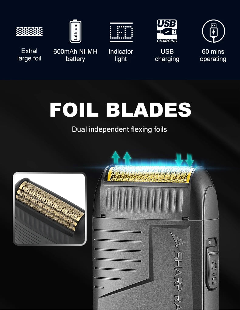 VGR Razor Rechargeable Shaver Professional Beard Trimmer V-375