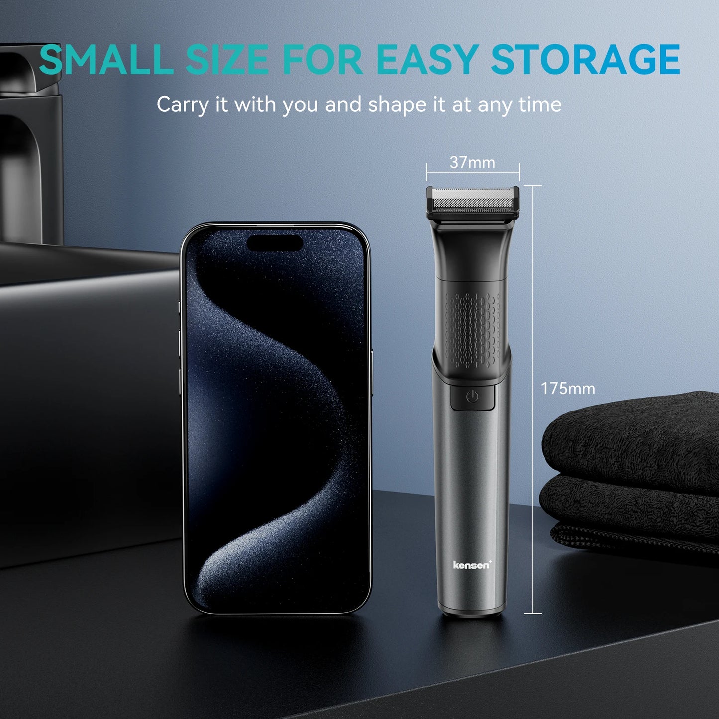 S15 Electric Tirmmer for Men Dual-sided Blade IPX6 Beard Trimmer