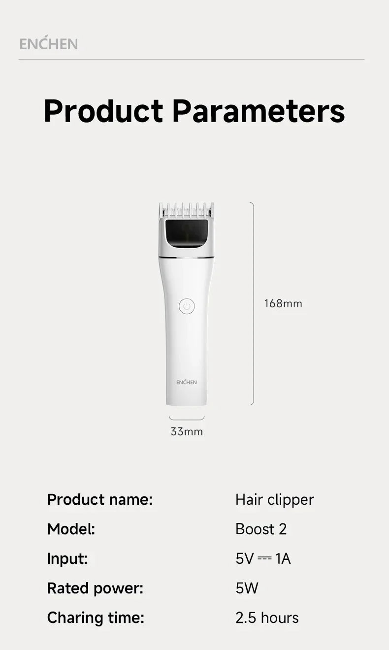 ENCHEN Hair Clipper Hair Trimmer Hair Cutting Machine Beard Shaver