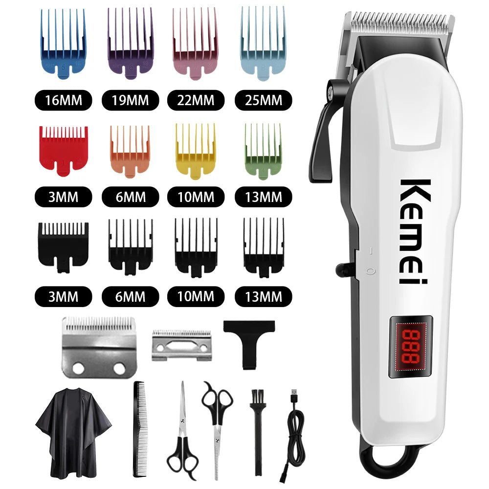 Kemei-809A Professional Hair Trimmer Adjustable Electric Clipper
