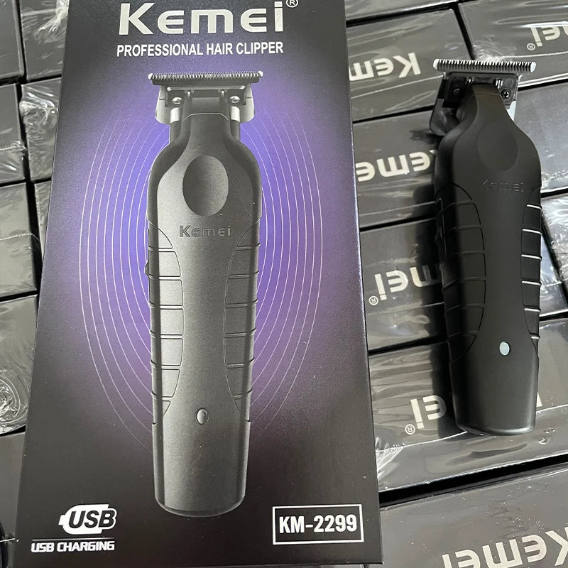 Kemei 2299 Barber Cordless Hair Trimmer 0mm Zero Gapped Carving Clipper