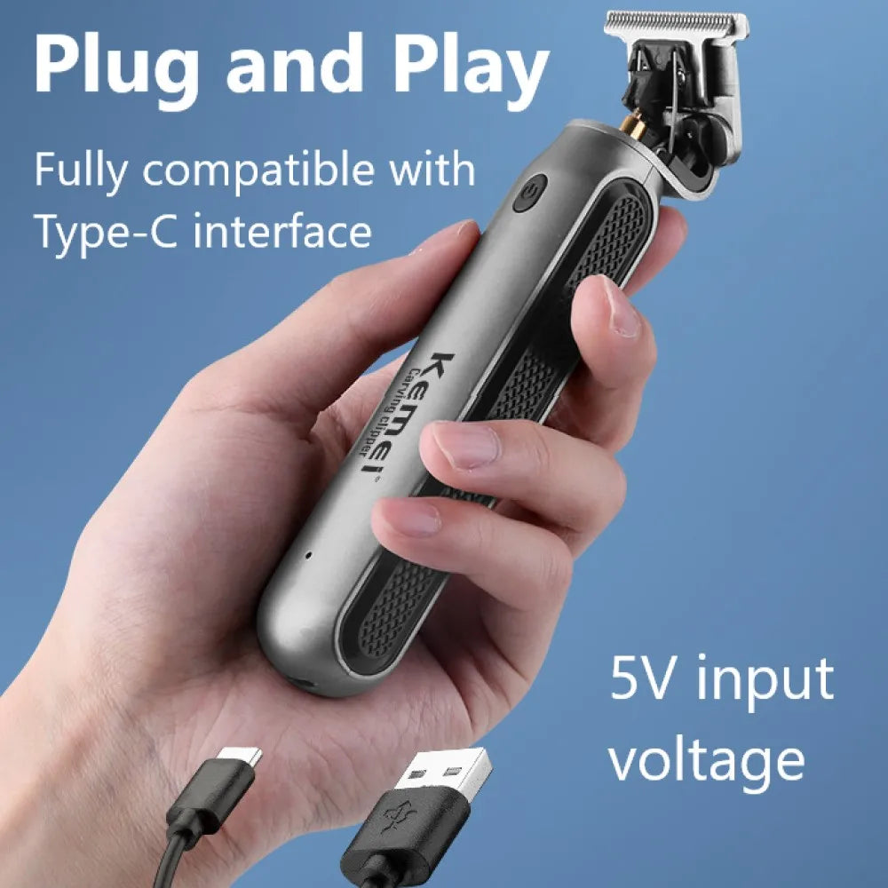kemei hair trimmer KM-1757 cordless rechargeable hair clipper